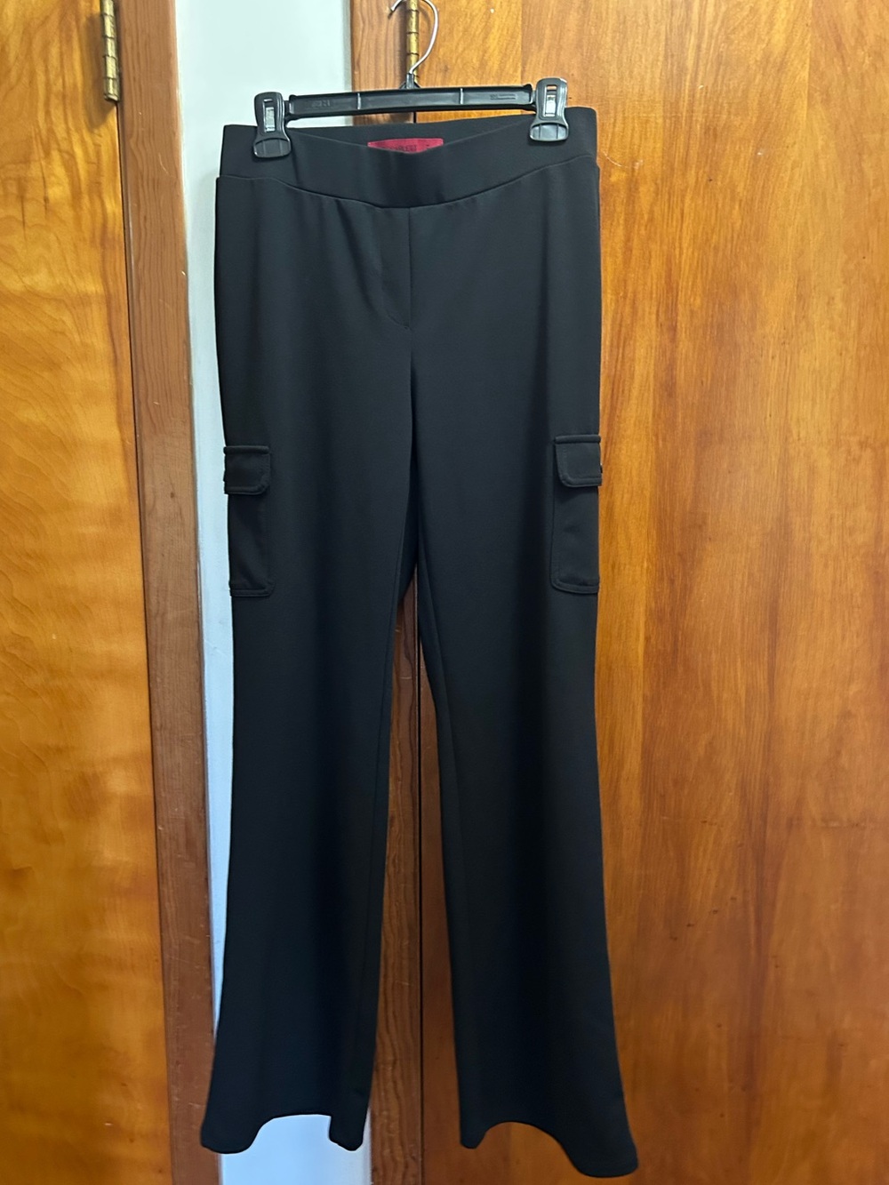 Black Flared Cargo Pants